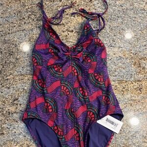 NWT Ulla Johnson Dali Maillot Swimsuit Violet One-Piece Swimsuit Size P